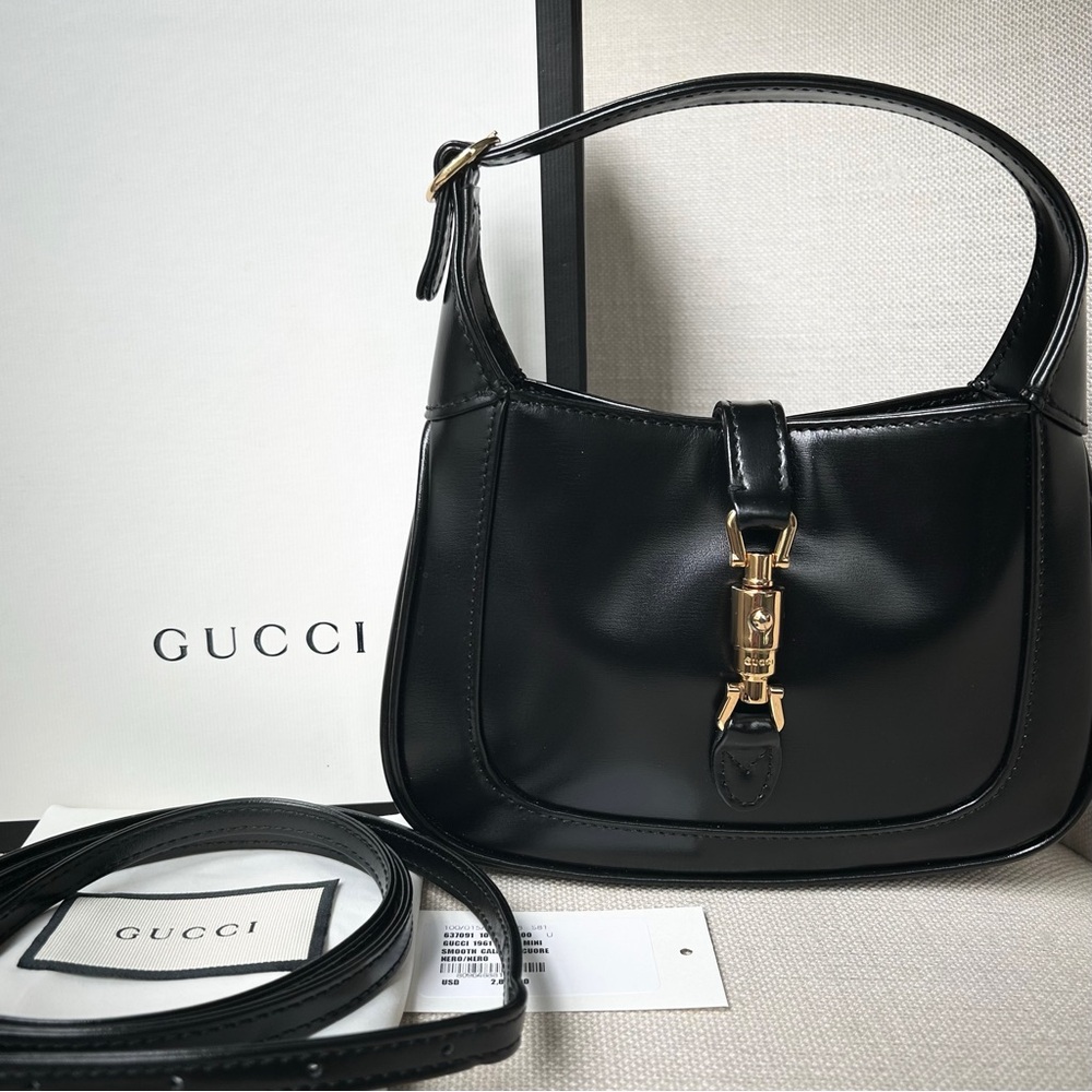 ❌SOLD❌GUCCI 1961 JACKIE MINI SMOOTH CALFSKIN BLACK BAG